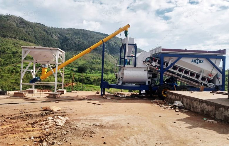 AJSY mini concrete batching plant
